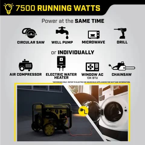 7500W Wireless Start Generator with CO Shield®