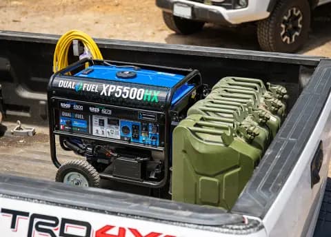 5,500 Watt Dual Fuel Portable HX Generator w/ CO Alert