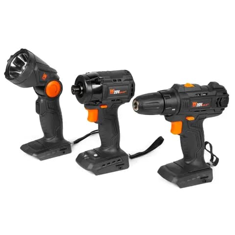 WEN 20VK3DBT 20V Max Cordless Drill, Brushless Compact Impact Driver
