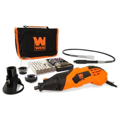 WEN 23114 1.4-Amp High-Powered Variable Speed Rotary Tool with Cutting Guide, LED Collar