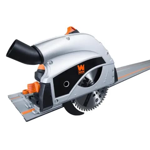 WEN 36055 9-Amp Plunge Cut Circular Track Saw with Two 27.5-Inch Tracks