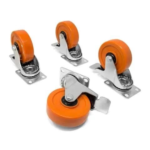 WEN CA4223B 3-Inch 220-Pound Capacity Double Ball-Bearing Polyurethane Swivel Plate Caster with
