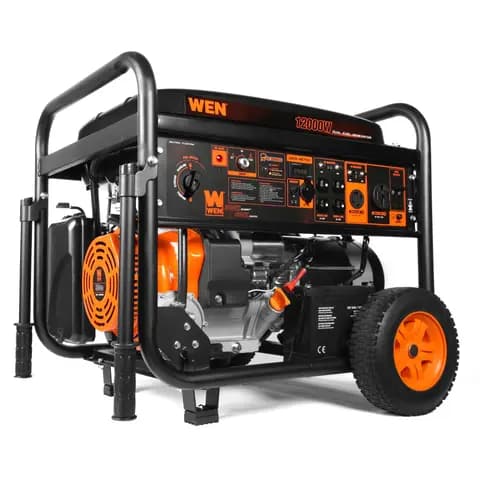 WEN DF1200X 12000-Watt 120-Volt/240-Volt Dual Fuel Transfer-Switch Ready Electric Start Portable