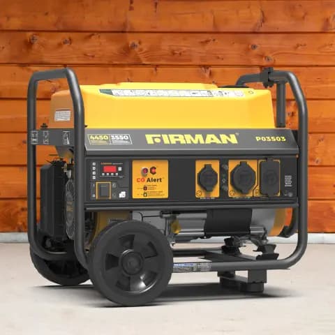 Gas Portable Generator 4450/3550W Recoil Start 120V with CO alert
