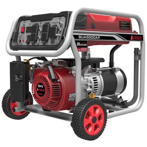 5000 Watt Portable Gas Generator with CO Sensor, 120V/240V Backup Generator for Home SUA5000AP